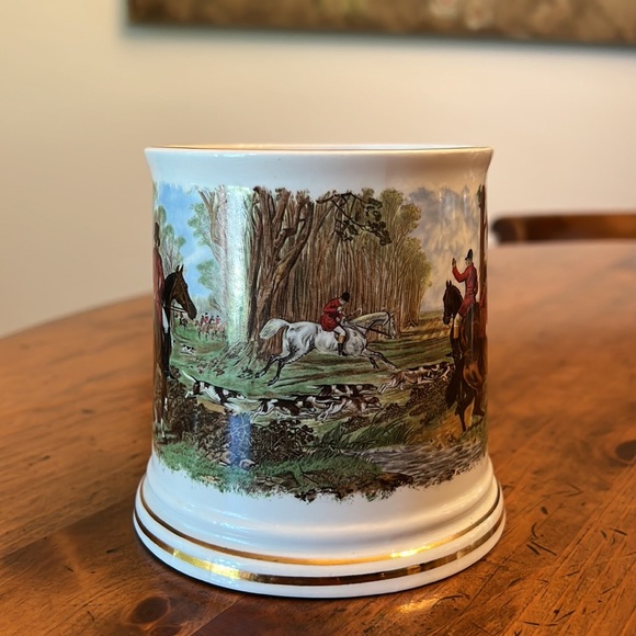 Crown Dorset Fox Hunt Large Beer Stein Mug Staffordshire England Fine Ceramics - Picture 4 of 14